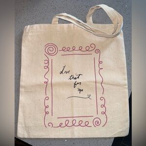 Canvas Tote Bag with fun Pink Design